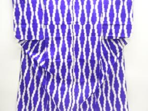 大正ロマン　立涌模様織り出し銘仙単衣着物